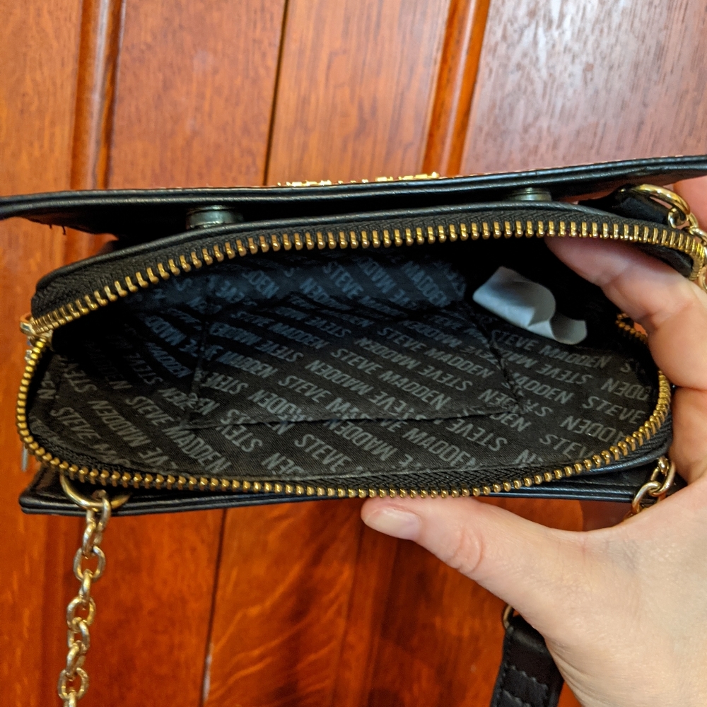 Steve Madden Gold Cross Body Purse - Picture 5 of 11